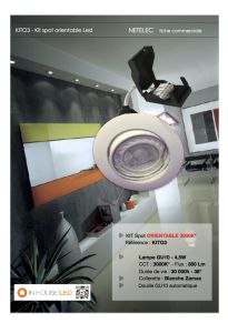 KITO3 Kit orientable 3000K°