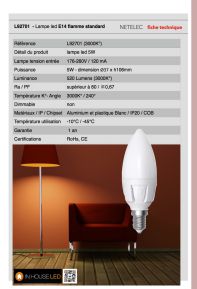 Lampe E14 std blanc