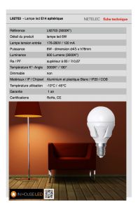 Lampe E14 sphérique