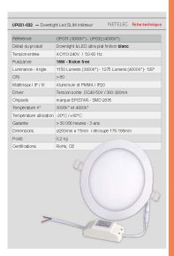 Downlight slim 3000K° et 4000K°