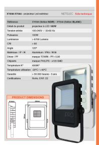 100W Noir, Blanc