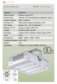 Projecteur tunnel 40W