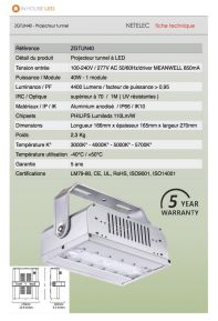 Projecteur tunnel 40W