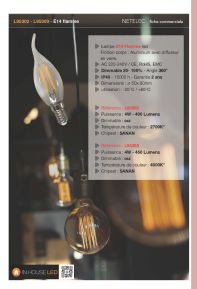 Lampe E14 flamme filament
