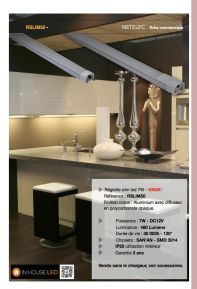 réglette slim led 4000K°